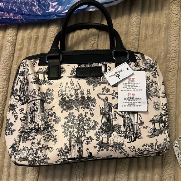 Disney Handbags - Disney haunted mansion Top-Handle Bag in Cream and Black - Diorama Style nwt